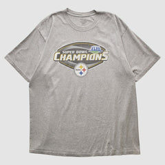Pittsburgh Steelers Reebok 2009 T-shirt Heather Gray Vintage - Fanatics