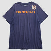 Denver Broncos Reebok 2010s T-shirt Navy Vintage - Fanatics