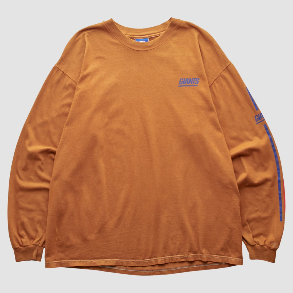 New York Giants Champion 2000s Long Sleeve T-shirt Orange Vintage - Fanatics