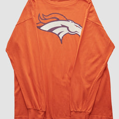 Denver Broncos NFL 2000s Long Sleeve T-shirt Orange Vintage - Fanatics