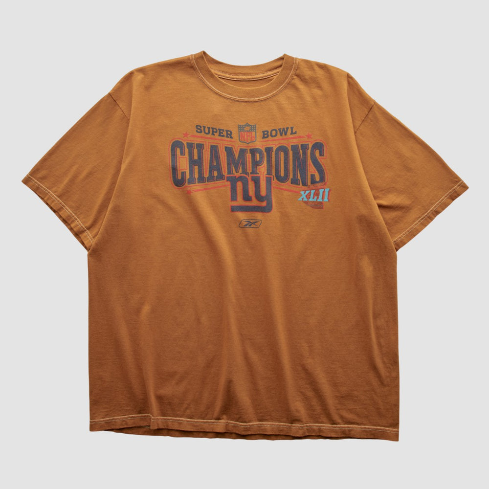 New York Giants Reebok 2008 T-shirt Orange Vintage - Fanatics