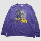 Minnesota Vikings Logo Athletic 90s Long Sleeve T-shirt Purple Vintage - Fanatics