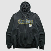 Pittsburgh Steelers Reebok 2000s Hooded Full Zip Sweatshirt Charcoal Vintage - Fanatics
