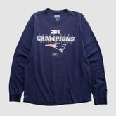 New England Patriots Reebok 2000s Long Sleeve T-shirt Navy Vintage - Fanatics