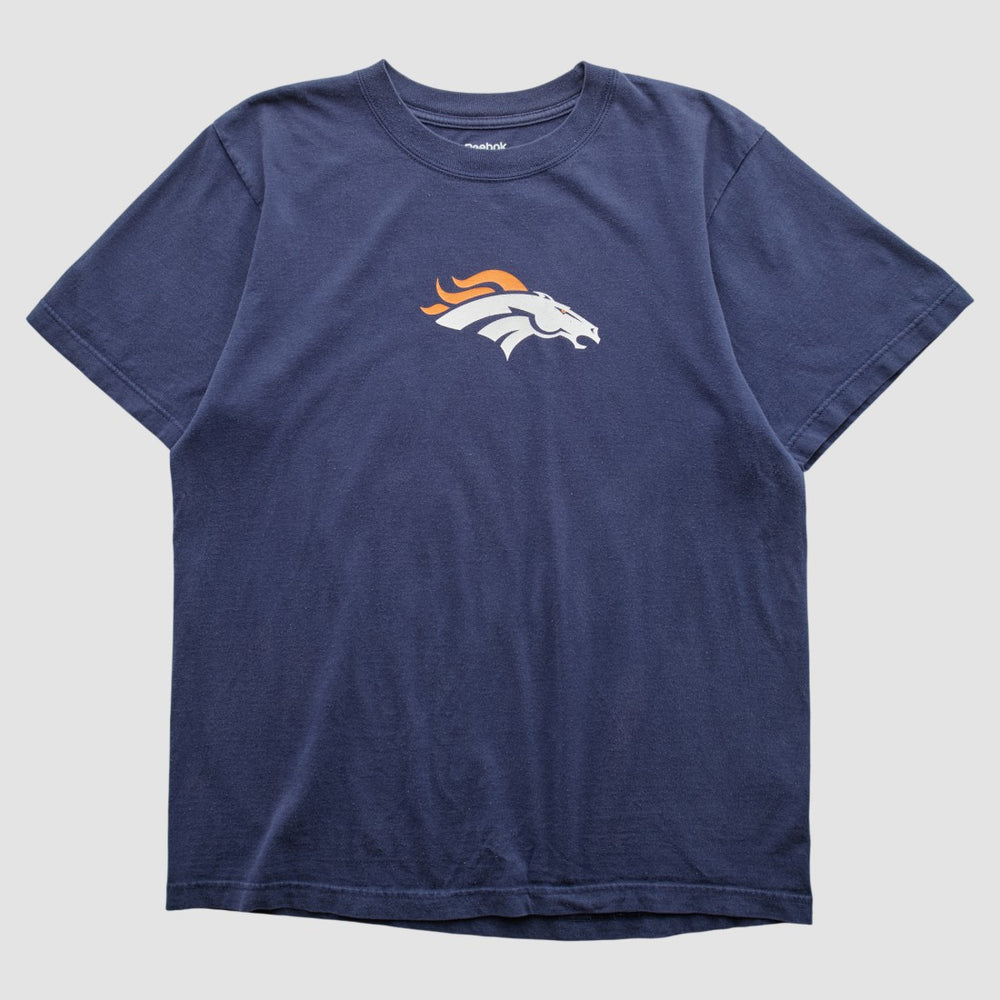 Denver Broncos Reebok 2000s T-shirt Navy Vintage - Fanatics