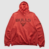 Adidas - Chicago Bulls 2010s Hooded Pullover Sweatshirt - Red Vintage