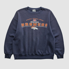 Denver Broncos Lee Apparel 2001 Pullover Sweatshirt Navy Vintage - Fanatics