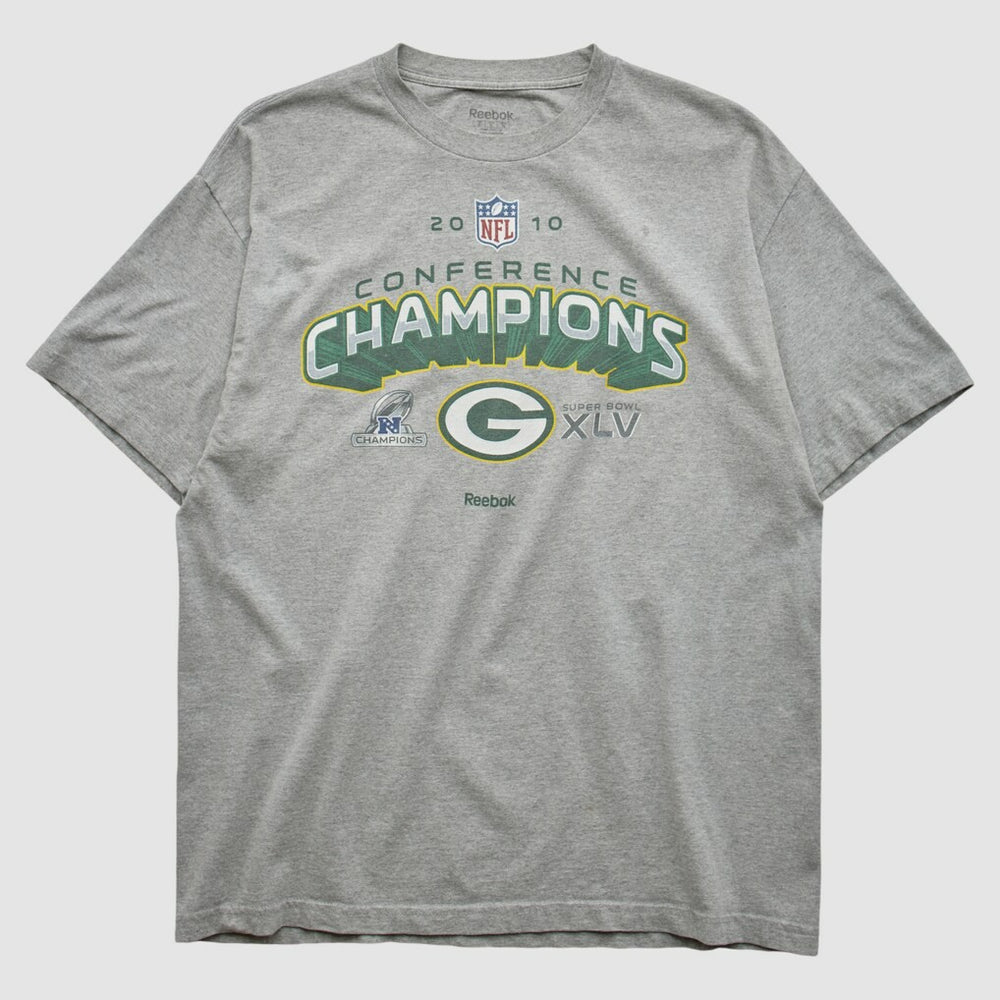 Green Bay Packers Reebok 2010 T-shirt Heather Gray Vintage - Fanatics