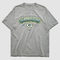 Green Bay Packers Reebok 2010 T-shirt Heather Gray Vintage - Fanatics