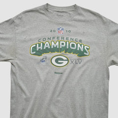 Green Bay Packers Reebok 2010 T-shirt Heather Gray Vintage - Fanatics