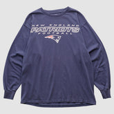 New England Patriots NFL 2000s Long Sleeve T-shirt Navy Vintage - Fanatics