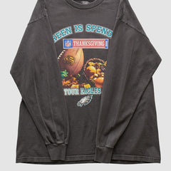 Philadelphia Eagles NFL 2008 Long Sleeve T-shirt Charcoal Vintage - Fanatics