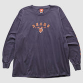 Chicago Bears NFL 2000s Long Sleeve T-shirt Navy Vintage - Fanatics