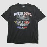 Superbowl XLVII NFL 2013 T-shirt Black Vintage - Fanatics