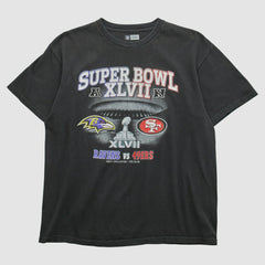 Superbowl XLVII NFL 2013 T-shirt Black Vintage - Fanatics
