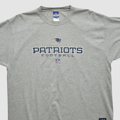 New England Patriots Reebok 2000s T-shirt Heather Gray Vintage - Fanatics