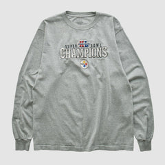 Pittsburgh Steelers Reebok 2006 Long Sleeve T-shirt Gray Vintage - Fanatics