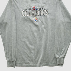 Pittsburgh Steelers Reebok 2006 Long Sleeve T-shirt Gray Vintage - Fanatics