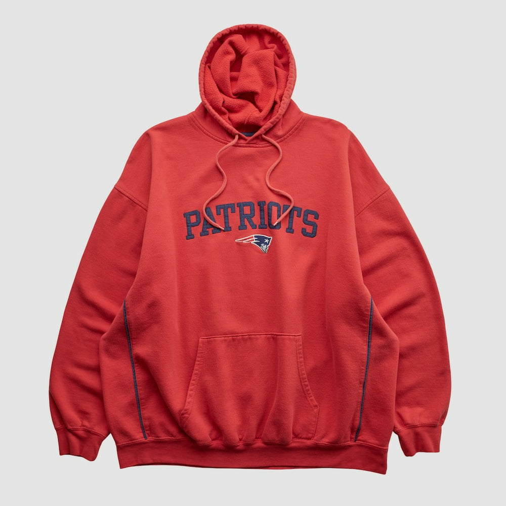 New England Patriots NFL 2000s Hooded Pullover Sweatshirt Red Vintage - Fanatics