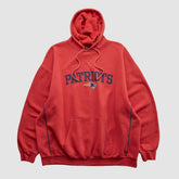 New England Patriots NFL 2000s Hooded Pullover Sweatshirt Red Vintage - Fanatics