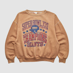 New York Giants Signal 1987 Pullover Sweatshirt Tan Vintage - Fanatics