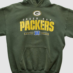 Green Bay Packers NFL 2000s Hooded Pullover Sweatshirt Green Vintage - Fanatics
