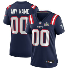 New England Patriots Women's Super Bowl LX Patch Custom Game Jersey Navy - Nike