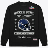 Seattle Seahawks Super Bowl LX Champions Helmet Sweatshirt Black - Mitchell & Ness