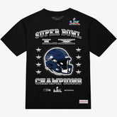 Seattle Seahawks Super Bowl LX Champions Helmet Arch T-Shirt Black - Mitchell & Ness