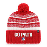 New England Patriots '47 Local Cuffed Knit Hat with Pom Red - 47 brand