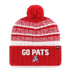 New England Patriots '47 Local Cuffed Knit Hat with Pom Red - 47 brand