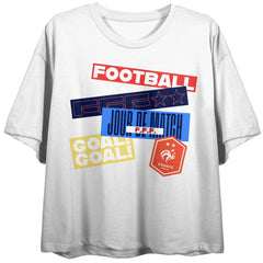 France National Team Women's White Jour De Match Cropped T-Shirts