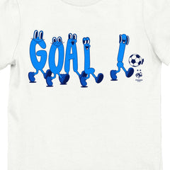 France National Team Youth Goal Letters Playing Soccer T-Shirts - White
