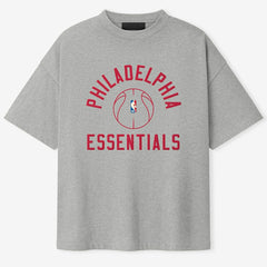 NBA - Philadelphia 76ers Fear of God x Barkley L. Hendricks Unisex 90's T-Shirt - Heather Gray
