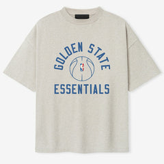 NBA - Golden State Warriors Fear of God x Barkley L. Hendricks Unisex 90's T-Shirt - Heather Gray