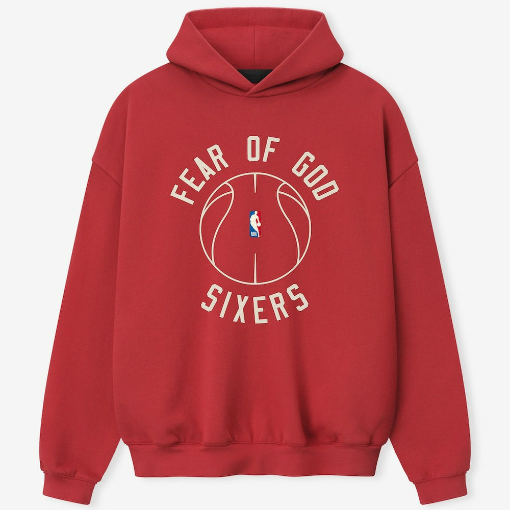 NBA - Philadelphia 76ers Fear of God x Barkley L. Hendricks Unisex 90's Hoodie - Red