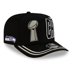 Seattle Seahawks New Era Super Bowl LX Champions Parade A-Frame 9FIFTY Snapback Hat Black - NFL