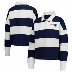 New England Patriots '47 Women's Clubhouse Hall Raven Rugby Long Sleeve T-Shirt Navy/White - 47 brand