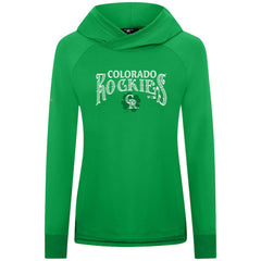 Colorado Rockies Levelwear Women's St. Patrick's Day Slender Raglan Hoodie for sale