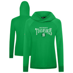 Detroit Tigers Levelwear Women's St. Patrick's Day Slender Raglan Hoodie On Sale