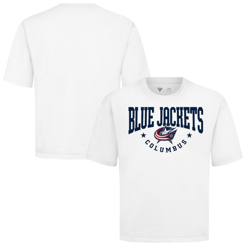 Columbus Blue Jackets - Levelwear Luxe Signature Knit T-Shirt White