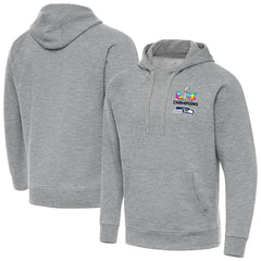 Seattle Seahawks Antigua Super Bowl LX Champions Victory Hoodie Heather Gray - NFL