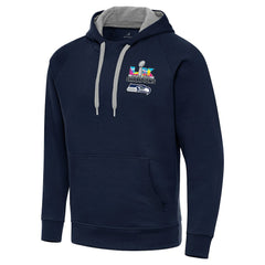 Seattle Seahawks Antigua Super Bowl LX Champions Victory Hoodie College Navy - NFL