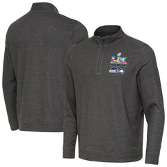 Seattle Seahawks Antigua Super Bowl LX Champions Subtle Quarter-Zip Pullover Black - NFL