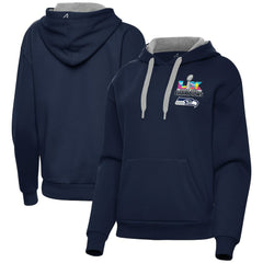 Seattle Seahawks Antigua Women's Super Bowl LX Champions Victory Hoodie College Navy - NFL