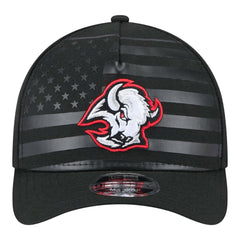 Buffalo Sabres - New Era Game Day Stealth Flag 9FORTY A-Frame Adjustable Hat Black