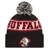 Buffalo Sabres - New Era Retro Cuffed Knit Hat with Pom Black