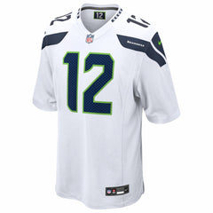 12s Seattle Seahawks Game Jersey White - Nike