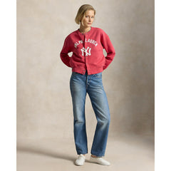 Yankees Polo Ralph Lauren Women's Seasonal Knit Full-Snap Cardigan On Sale