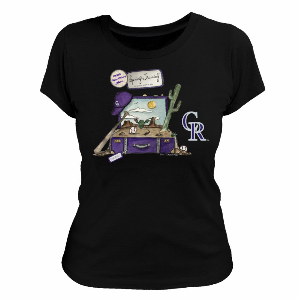 Colorado Rockies Tiny Turnip Women's 2026 Spring Training T-Shirt On Sale